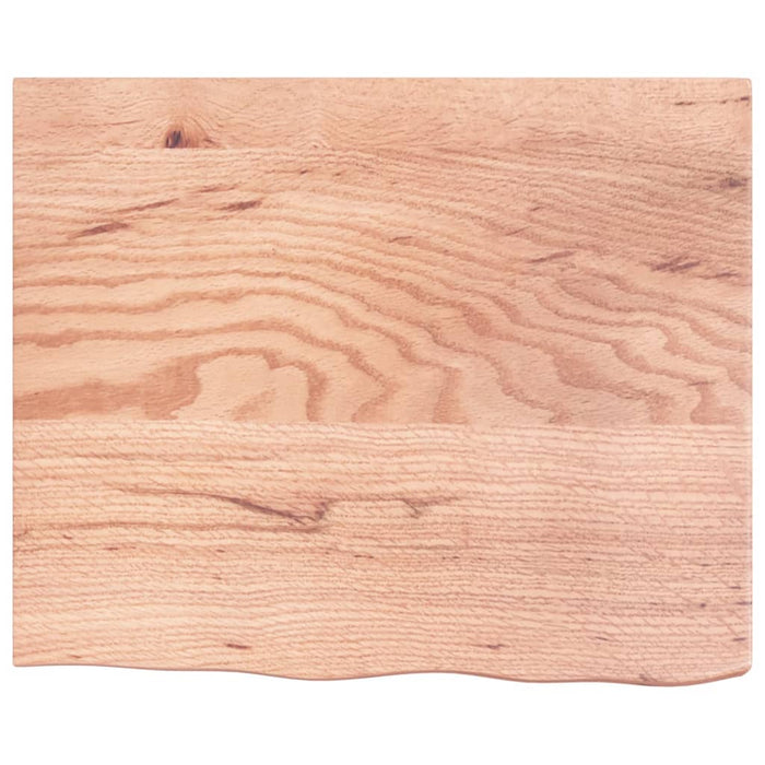 Blat de baie, maro deschis, 60x50x(2-6) cm, lemn masiv tratat WALTI