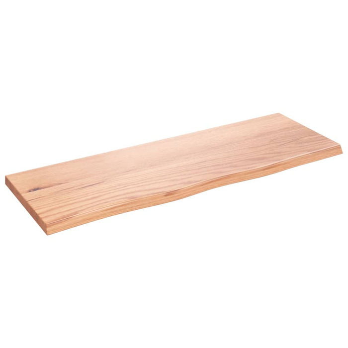 Blat de baie, maro deschis, 80x30x2 cm, lemn masiv tratat - WALTI WALTI