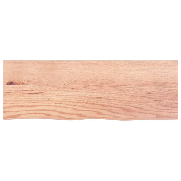 Blat de baie, maro deschis, 80x30x(2-4) cm, lemn masiv tratat WALTI