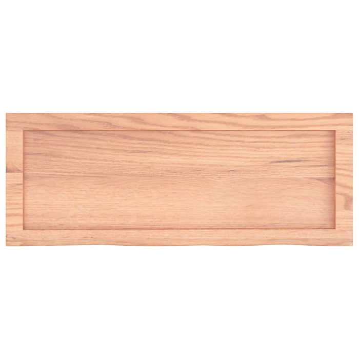 Blat de baie, maro deschis, 80x30x(2-4) cm, lemn masiv tratat WALTI