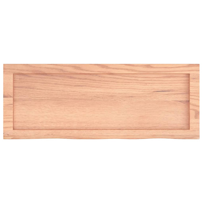 Blat de baie, maro deschis, 80x30x(2-6) cm, lemn masiv tratat WALTI