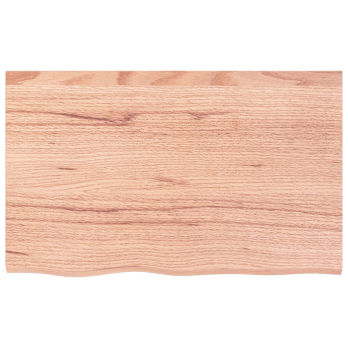 Blat de baie, maro deschis, 80x50x(2-4) cm, lemn masiv tratat WALTI