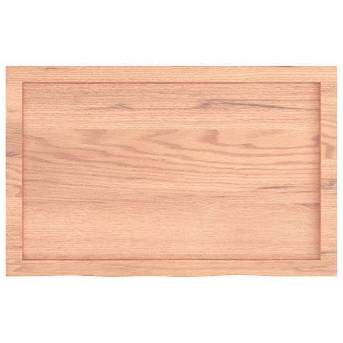 Blat de baie, maro deschis, 80x50x(2-4) cm, lemn masiv tratat WALTI