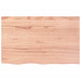 Blat de baie, maro deschis, 80x50x(2-6) cm, lemn masiv tratat - WALTI WALTI