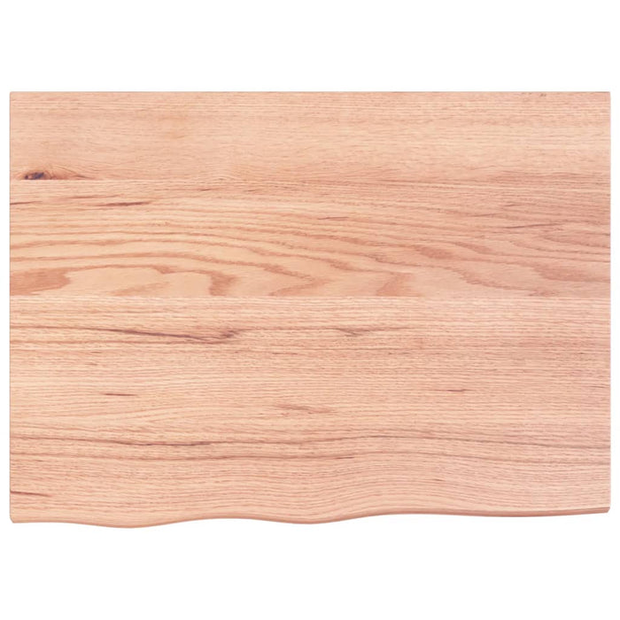 Blat de baie, maro deschis, 80x60x2 cm, lemn masiv tratat WALTI