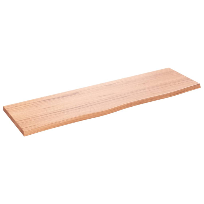 Blat de baie, maro deschis, 100x30x2 cm, lemn masiv tratat - WALTI WALTI