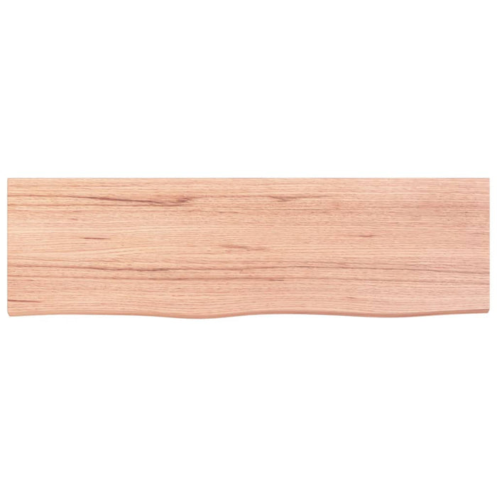 Blat de baie, maro deschis, 100x30x2 cm, lemn masiv tratat - WALTI WALTI
