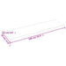 Blat de baie, maro deschis, 100x30x2 cm, lemn masiv tratat - WALTI WALTI