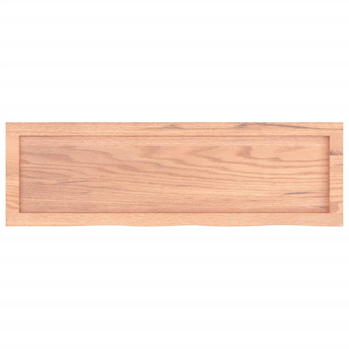 Blat de baie, maro deschis, 100x30x(2-4) cm, lemn masiv tratat - WALTI WALTI