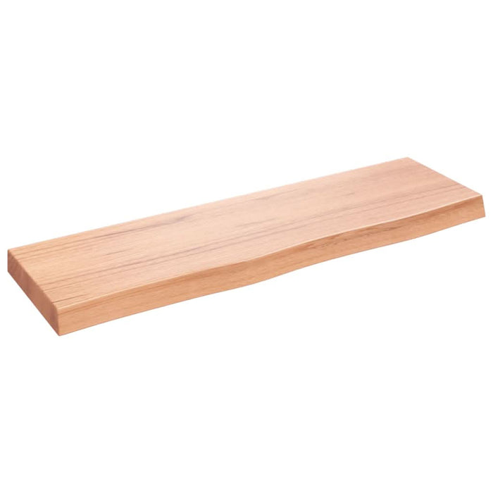 Blat de baie, maro deschis, 100x30x(2-6) cm, lemn masiv tratat WALTI
