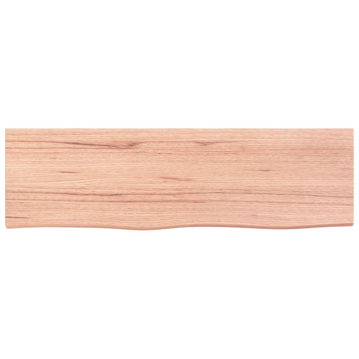 Blat de baie, maro deschis, 100x30x(2-6) cm, lemn masiv tratat WALTI