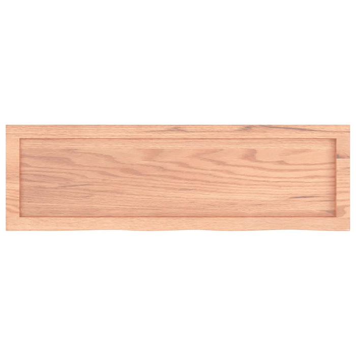 Blat de baie, maro deschis, 100x30x(2-6) cm, lemn masiv tratat WALTI