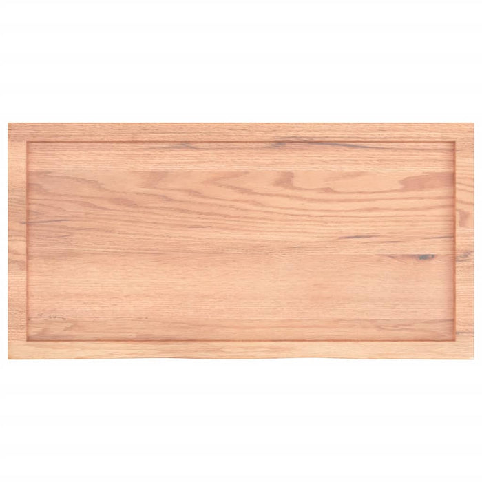 Blat de baie, maro deschis, 100x50x(2-4) cm, lemn masiv tratat WALTI