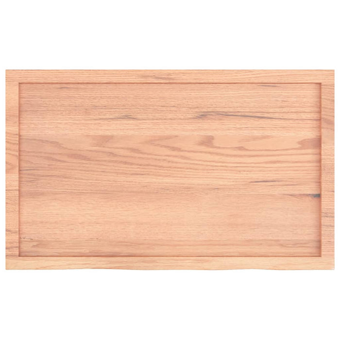Blat de baie, maro deschis, 100x60x(2-4) cm, lemn masiv tratat - WALTI WALTI