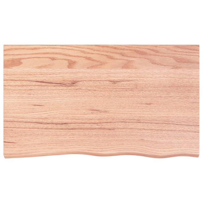 Blat de baie, maro deschis, 100x60x(2-6) cm, lemn masiv tratat - WALTI WALTI