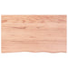 Blat de baie, maro deschis, 100x60x(2-6) cm, lemn masiv tratat - WALTI WALTI