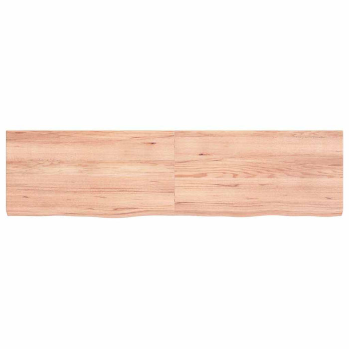 Blat de baie, maro deschis, 120x30x(2-4) cm, lemn masiv tratat - WALTI WALTI