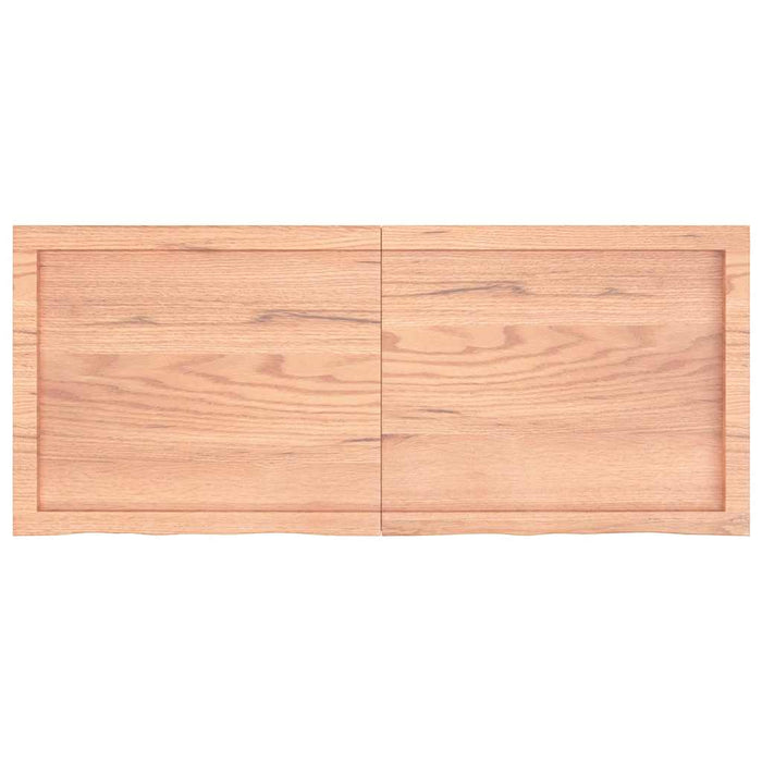 Blat de baie, maro deschis, 120x50x(2-4) cm, lemn masiv tratat WALTI
