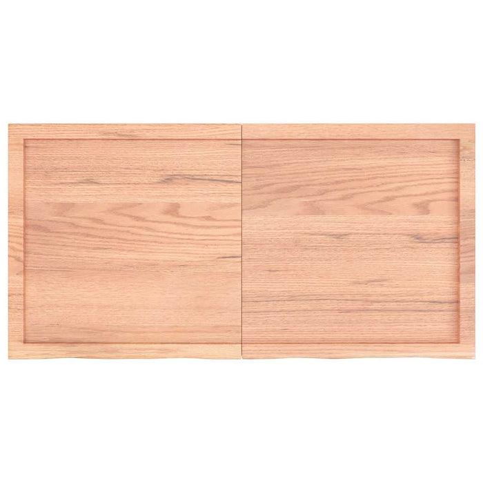 Blat de baie, maro deschis, 120x60x(2-4) cm, lemn masiv tratat - WALTI WALTI