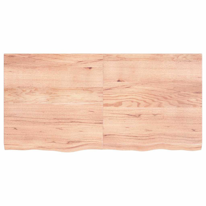 Blat de baie, maro deschis, 120x60x(2-4) cm, lemn masiv tratat - WALTI WALTI