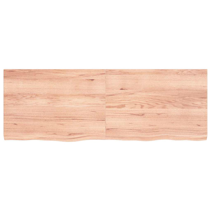 Blat de baie, maro deschis, 140x50x(2-4) cm, lemn masiv tratat - WALTI WALTI