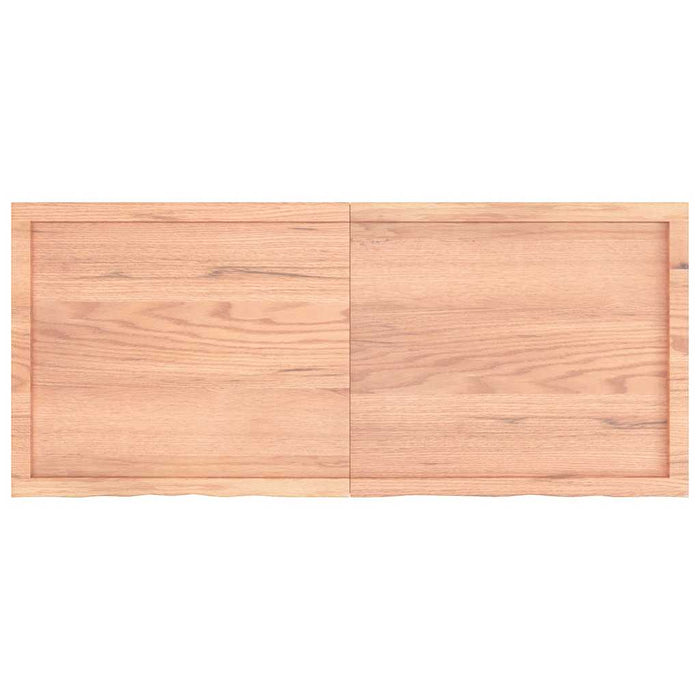 Blat de baie, maro deschis, 140x60x(2-4) cm, lemn masiv tratat - WALTI WALTI