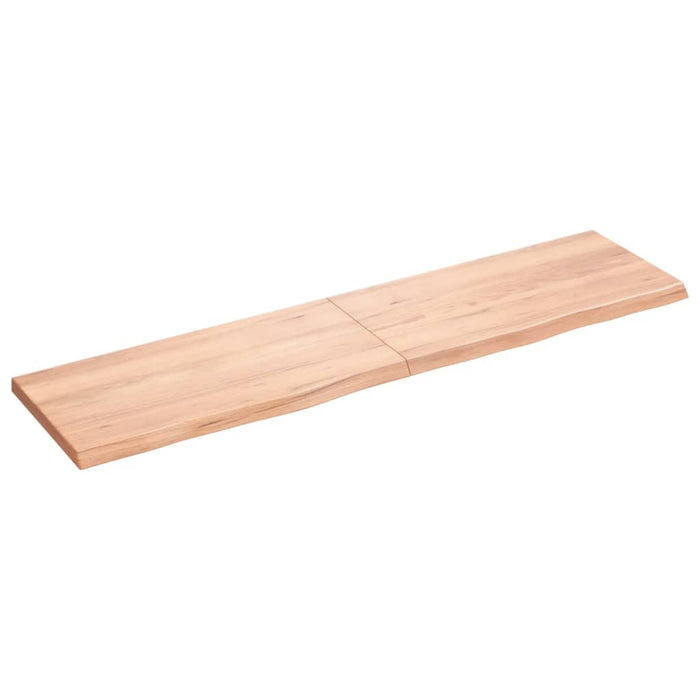 Blat de baie, maro deschis, 160x40x(2-4) cm, lemn masiv tratat - WALTI WALTI