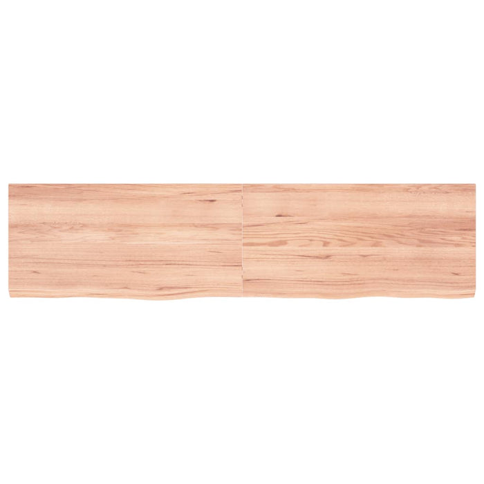 Blat de baie, maro deschis, 160x40x(2-4) cm, lemn masiv tratat - WALTI WALTI