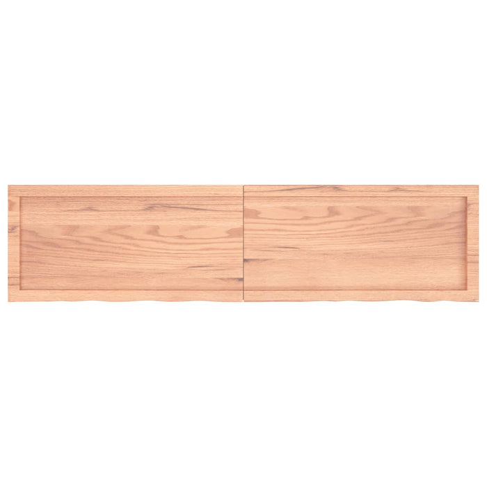 Blat de baie, maro deschis, 160x40x(2-4) cm, lemn masiv tratat - WALTI WALTI