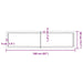 Blat de baie, maro deschis, 160x40x(2-4) cm, lemn masiv tratat - WALTI WALTI
