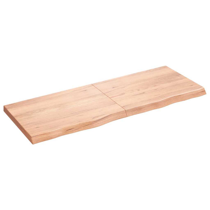Blat de baie, maro deschis, 160x60x(2-6) cm, lemn masiv tratat WALTI