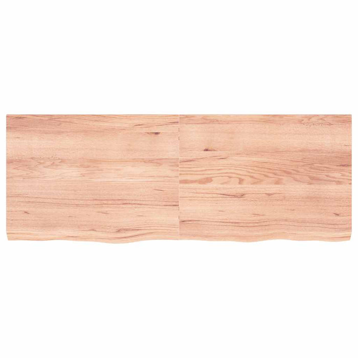 Blat de baie, maro deschis, 160x60x(2-6) cm, lemn masiv tratat WALTI
