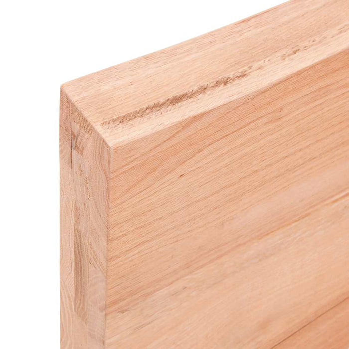 Blat de baie, maro deschis, 160x60x(2-6) cm, lemn masiv tratat WALTI