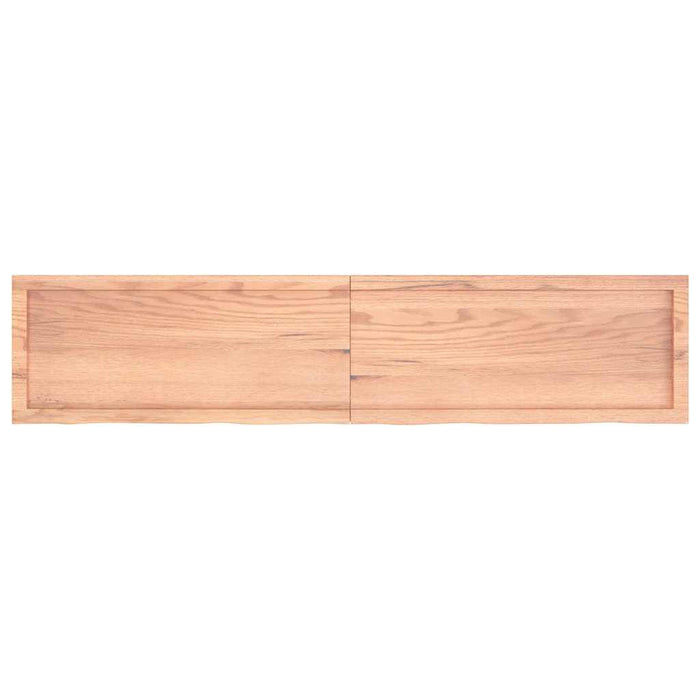 Blat de baie, maro deschis, 180x40x(2-4) cm, lemn masiv tratat WALTI