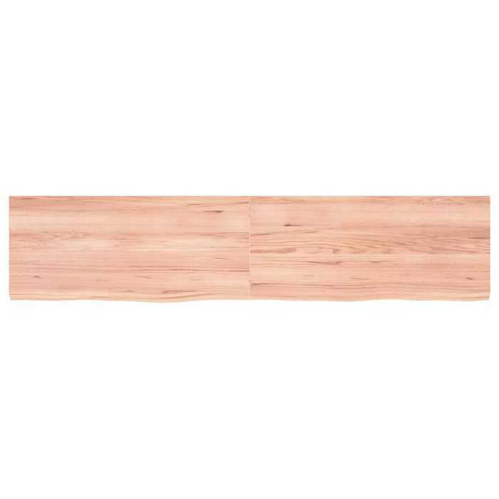 Blat de baie, maro deschis, 180x40x(2-4) cm, lemn masiv tratat WALTI