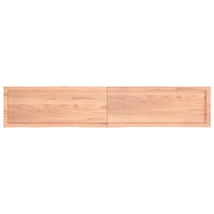 Blat de baie, maro deschis, 200x40x(2-4) cm, lemn masiv tratat WALTI