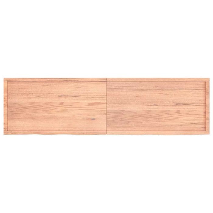 Blat de baie, maro deschis, 220x60x(2-4) cm, lemn masiv tratat WALTI