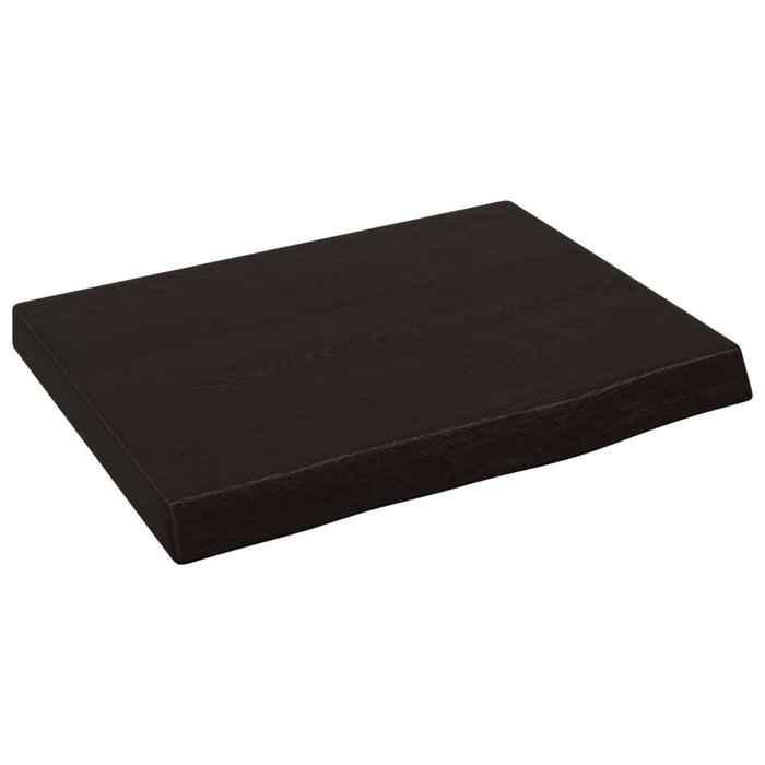 Blat de baie, maro închis, 40x30x(2-4) cm, lemn masiv tratat WALTI