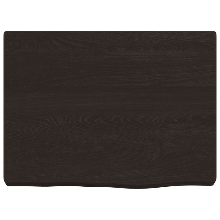 Blat de baie, maro închis, 40x30x(2-4) cm, lemn masiv tratat WALTI