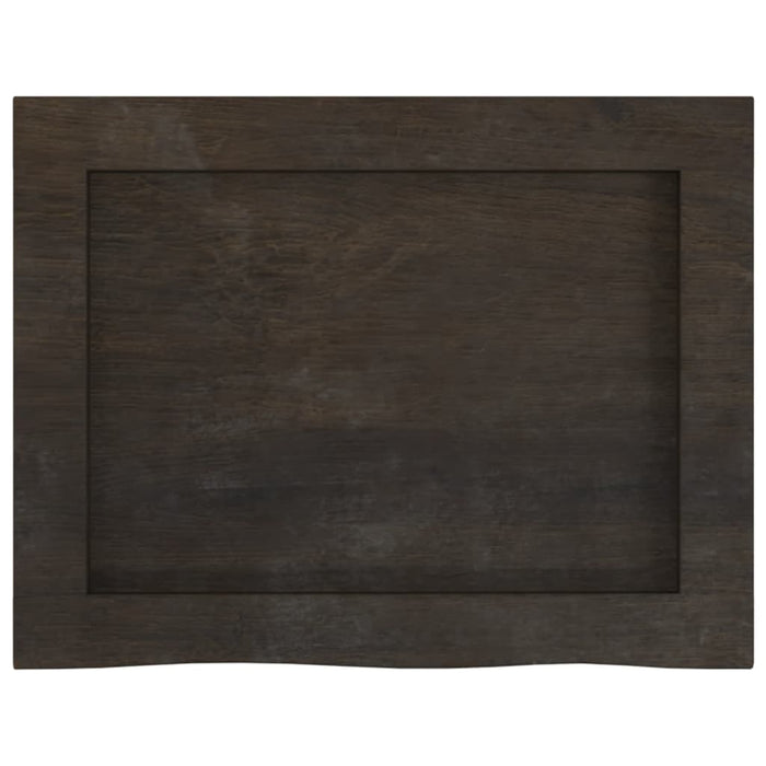 Blat de baie, maro închis, 40x30x(2-4) cm, lemn masiv tratat WALTI