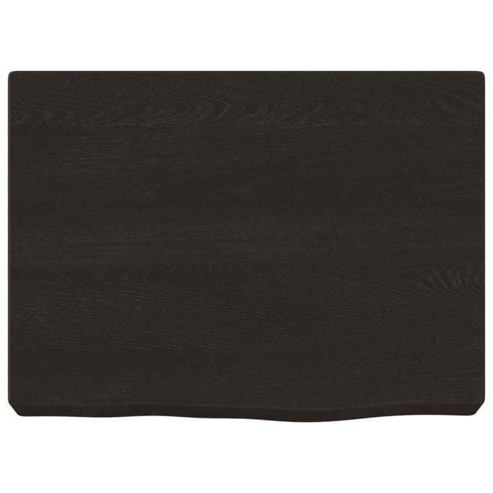 Blat de baie, maro închis, 40x30x(2-6) cm, lemn masiv tratat WALTI