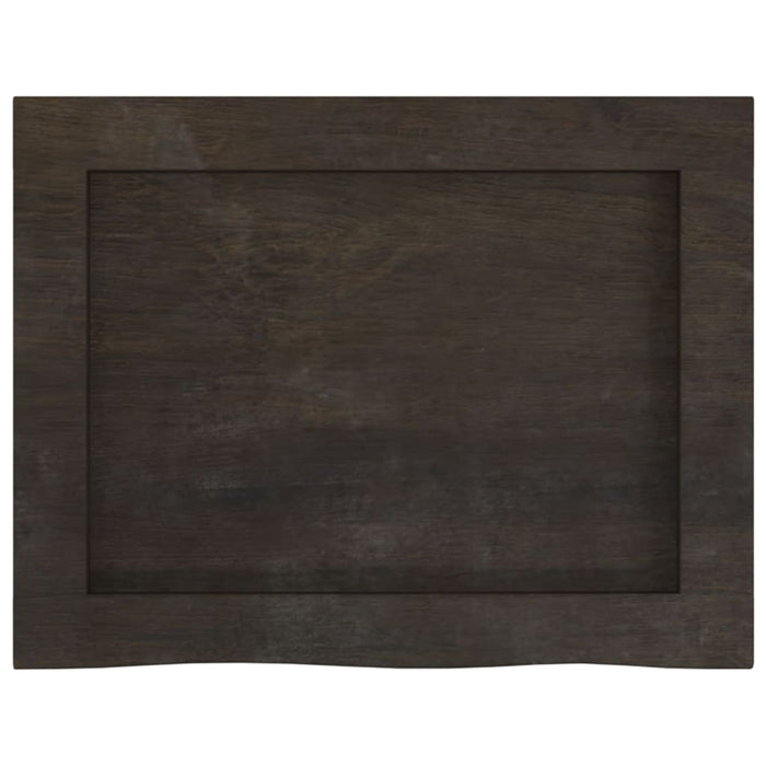 Blat de baie, maro închis, 40x30x(2-6) cm, lemn masiv tratat WALTI