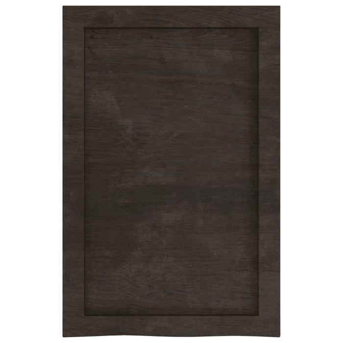 Blat de baie, maro închis, 40x60x(2-4) cm, lemn masiv tratat - WALTI WALTI