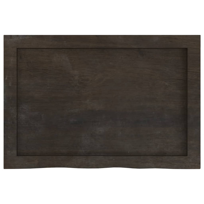 Blat de baie, maro închis, 60x40x(2-4) cm, lemn masiv tratat WALTI