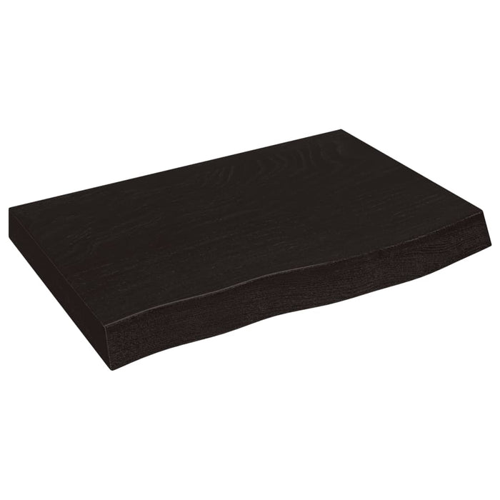 Blat de baie, maro închis, 60x50x(2-4) cm, lemn masiv tratat WALTI