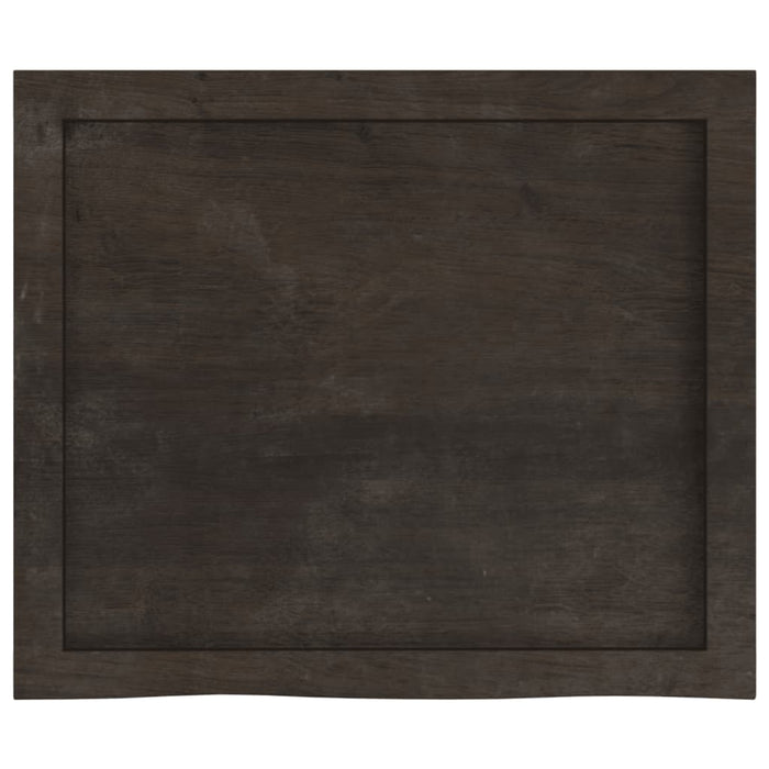 Blat de baie, maro închis, 60x50x(2-4) cm, lemn masiv tratat WALTI