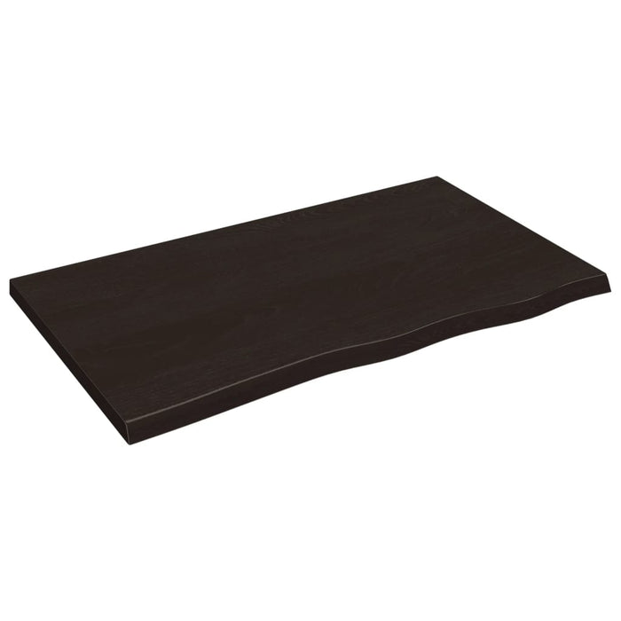 Blat de baie, maro închis, 100x60x(2-4) cm, lemn masiv tratat WALTI