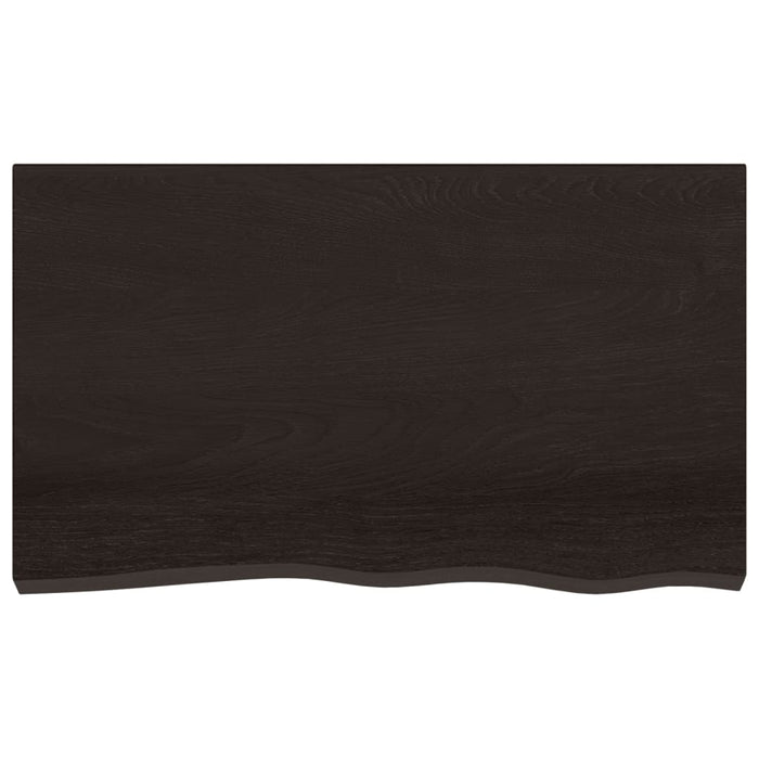Blat de baie, maro închis, 100x60x(2-4) cm, lemn masiv tratat WALTI