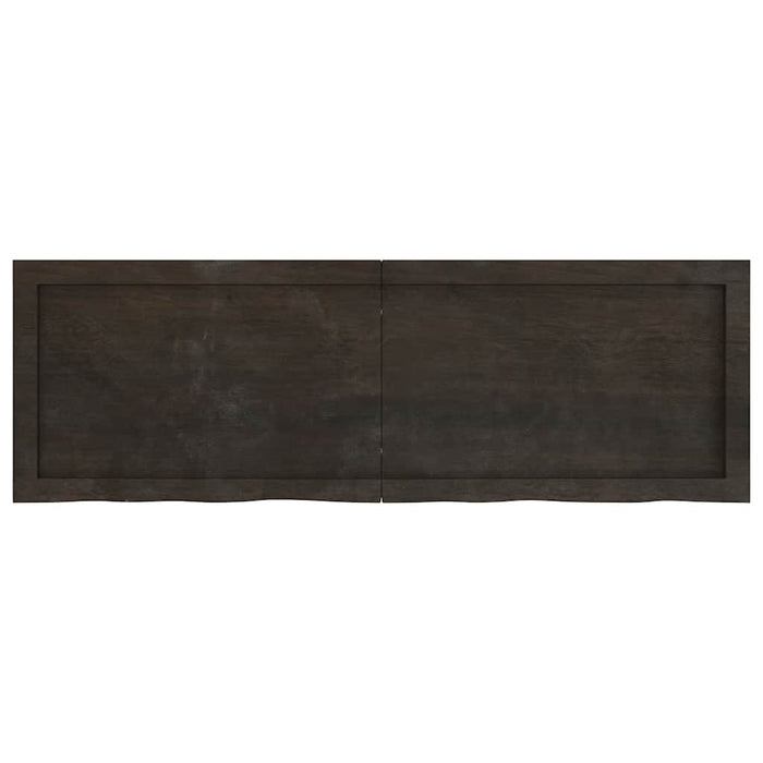 Blat de baie, maro închis, 120x40x(2-6) cm, lemn masiv tratat - WALTI WALTI