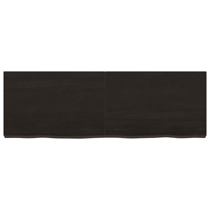 Blat de baie, maro închis, 120x40x(2-6) cm, lemn masiv tratat - WALTI WALTI